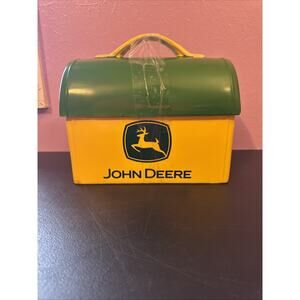 John Deere Gibson Licensed Lunch Box Shaped Green And Yellow Cookie Jar